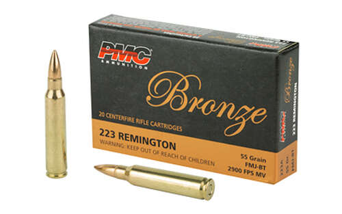 Ammunition PMC Ammunition Bronze 223Rem PMC BRNZ 223REM 55GR FMJ 20/1000 • Model: Bronze